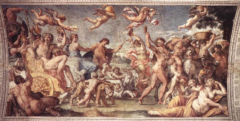 CARRACCI, Annibale Triumph of Bacchus and Ariadne sdg Spain oil painting art